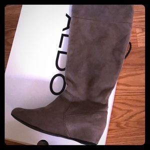 Aldo wedge knee high boot Size 8